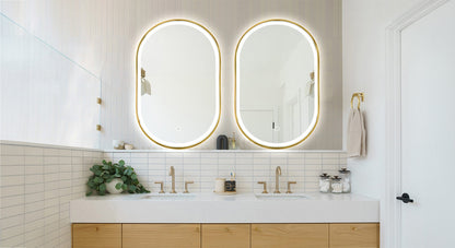 Spiegel LED OLL 60x90 cm Brush Gold  7