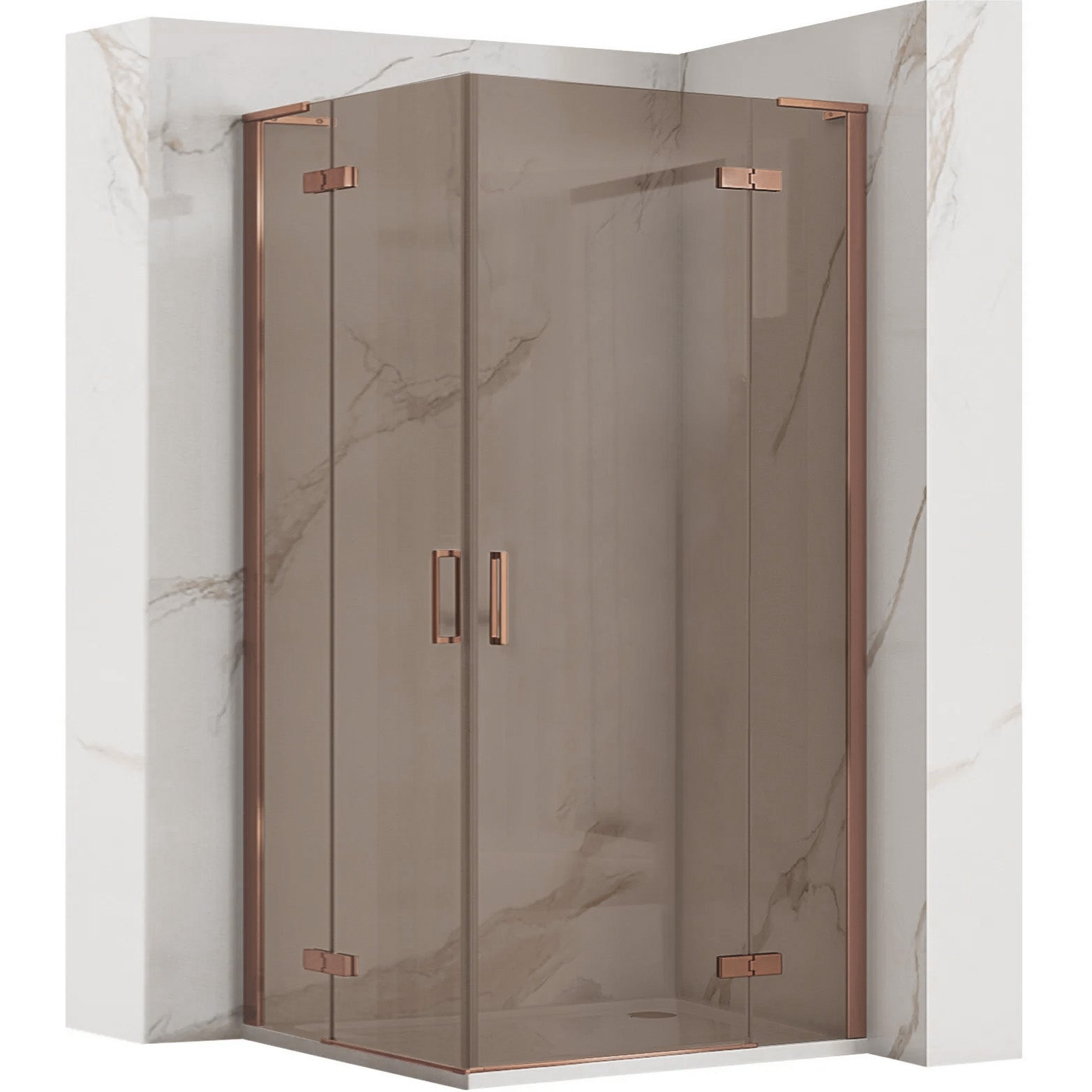 Duschkabine REA Hugo Double 90x100 Copper Brush  1