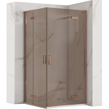 Duschkabine REA Hugo Double 90x100 Copper Brush  1