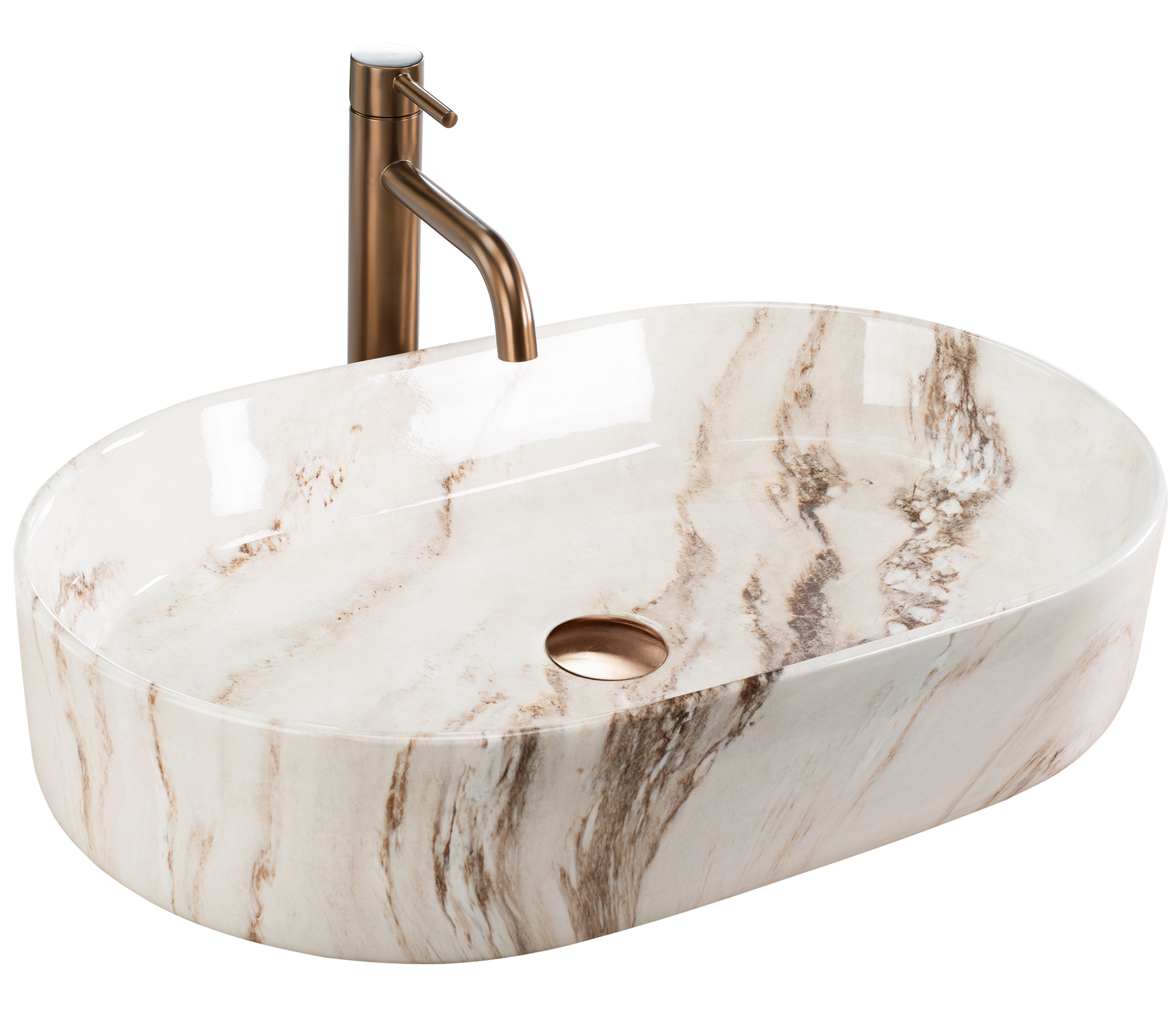Aufsatzwaschbecken Rea Nadia 60 Marrone  1