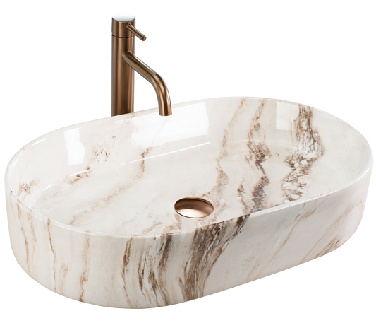 Aufsatzwaschbecken Rea Nadia 60 Marrone  1