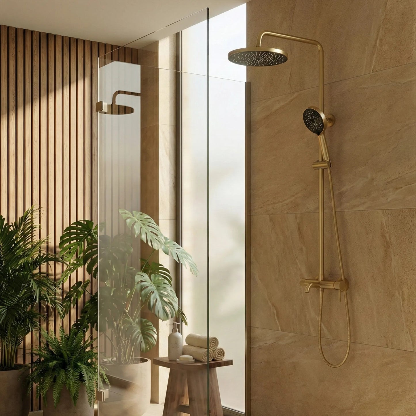 Duschgarnitur Rea Lungo Stripe Brush Gold  8
