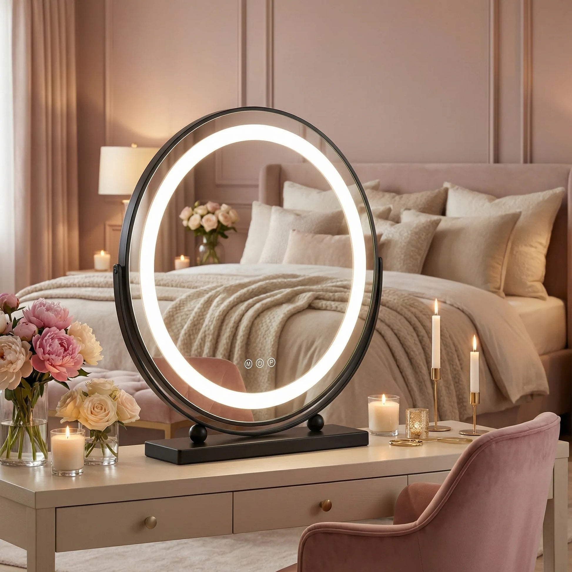 Spiegel LED MAKE-UP Black 40 cm  8