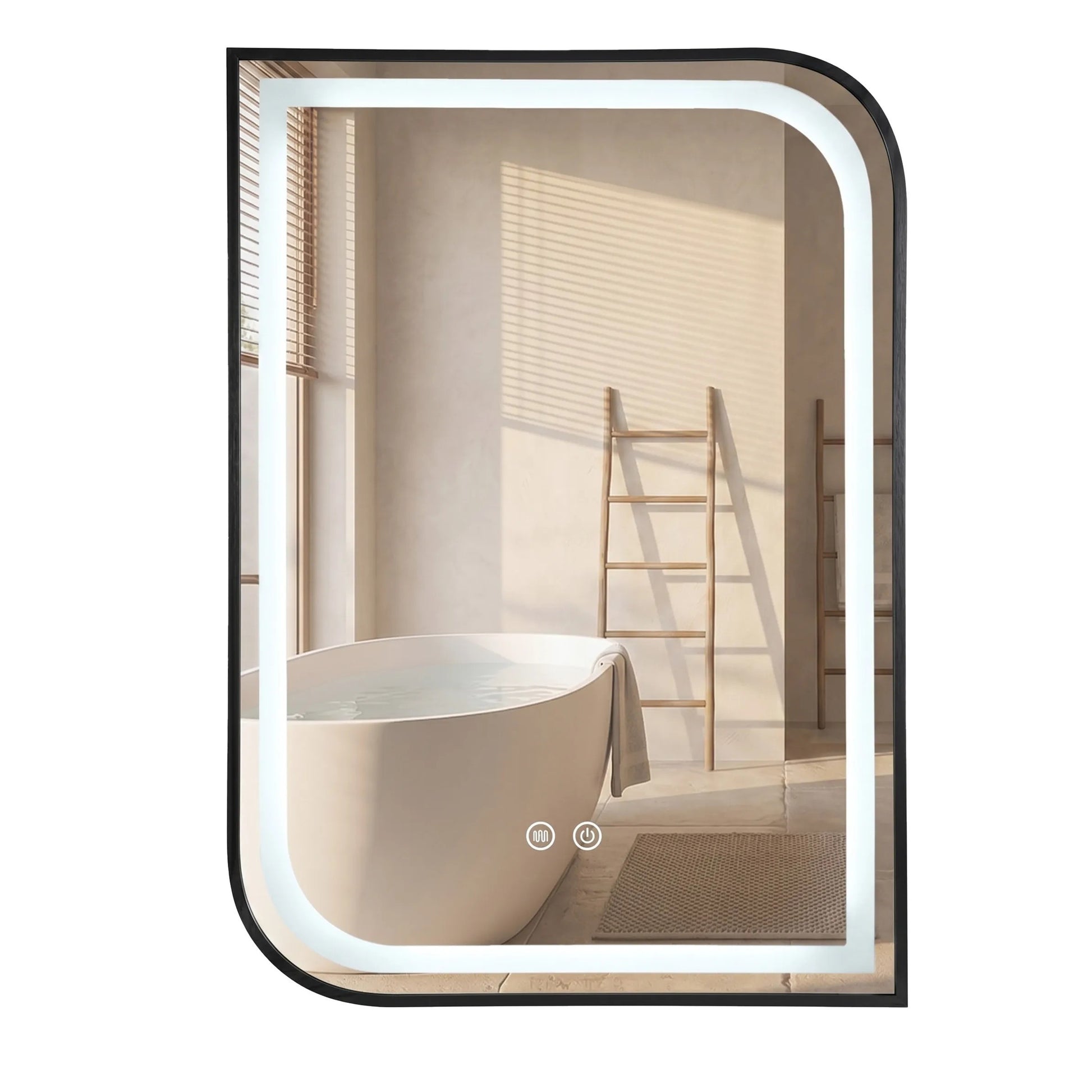 Spiegel LED ZONE 70X50 BLACK  8