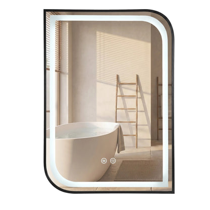 Spiegel LED ZONE 70X50 BLACK  8