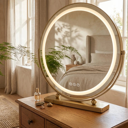 Spiegel LED MAKE-UP L.Gold 50 cm  8