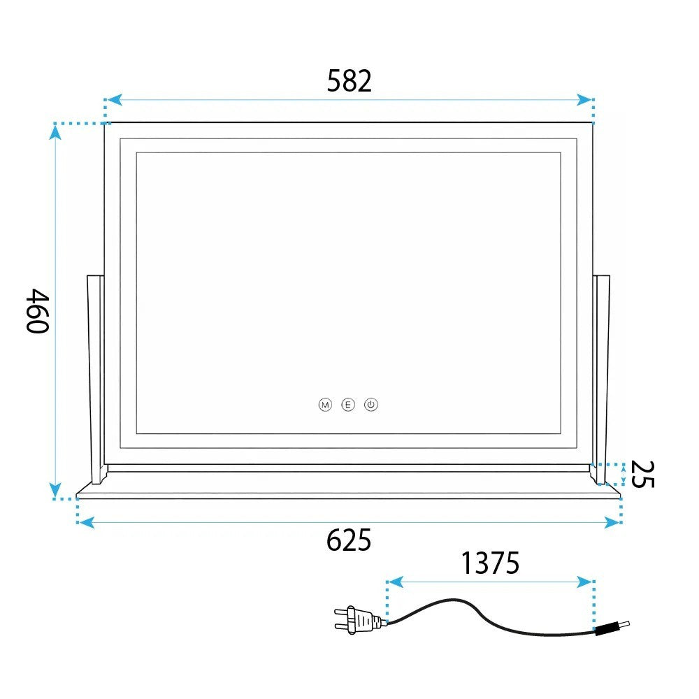 Spiegel LED STUDIO White 58x45  8