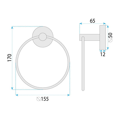 Handtuchhalter Ring 6610 Modern Copper  8