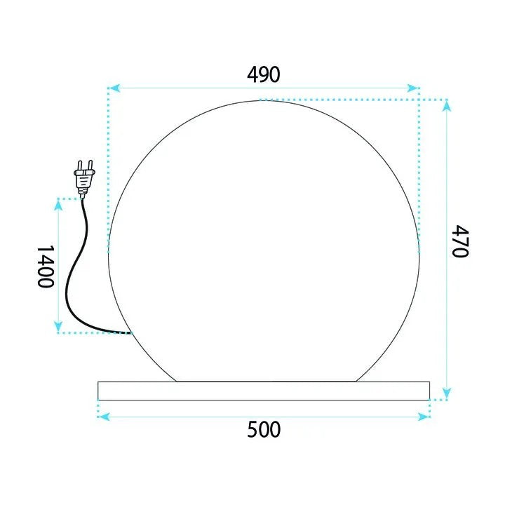 Spiegel LED HOLLYWOOD L. Gold 50 cm  8