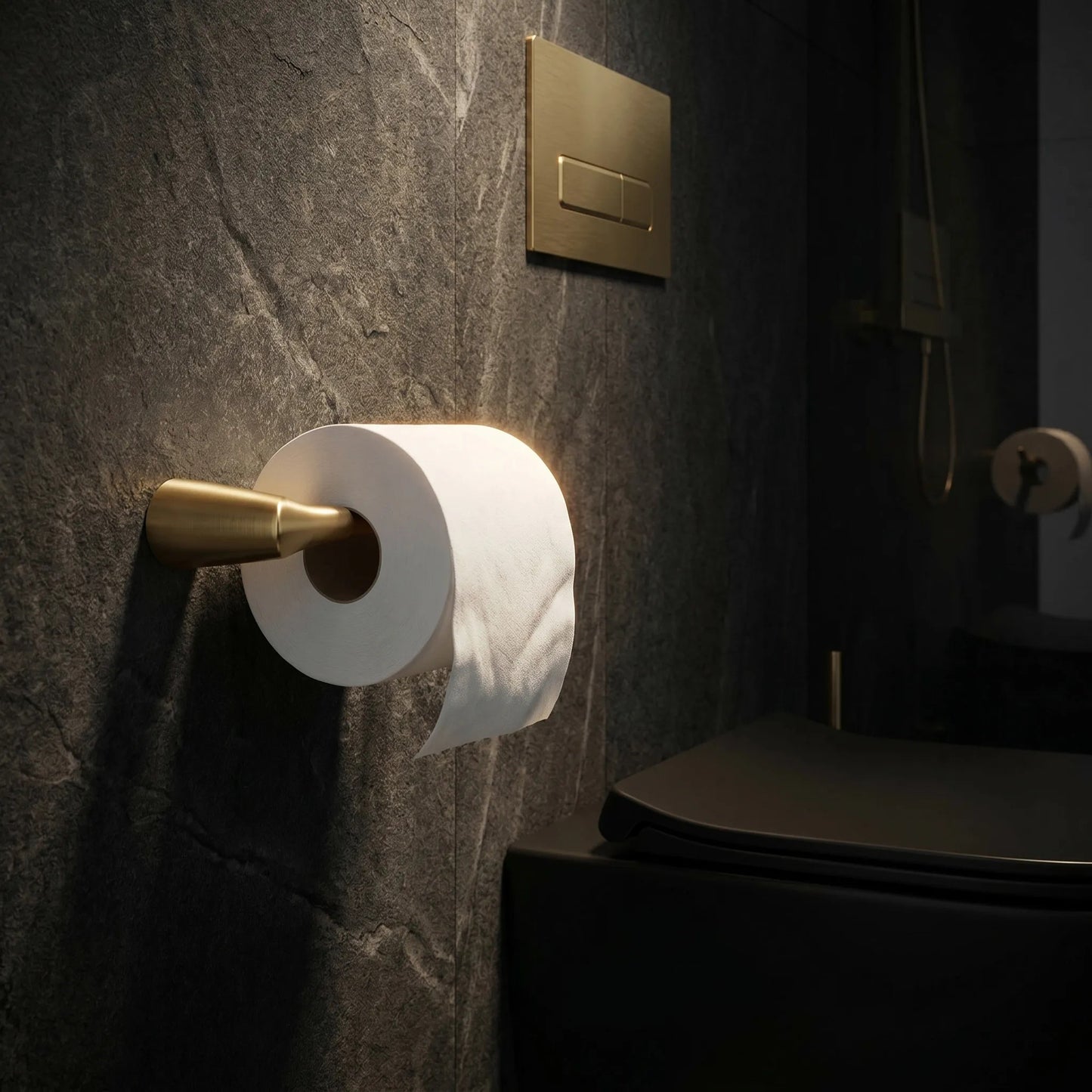 Halter für Toilettenpapier 16205 VIBE Brush Gold  8