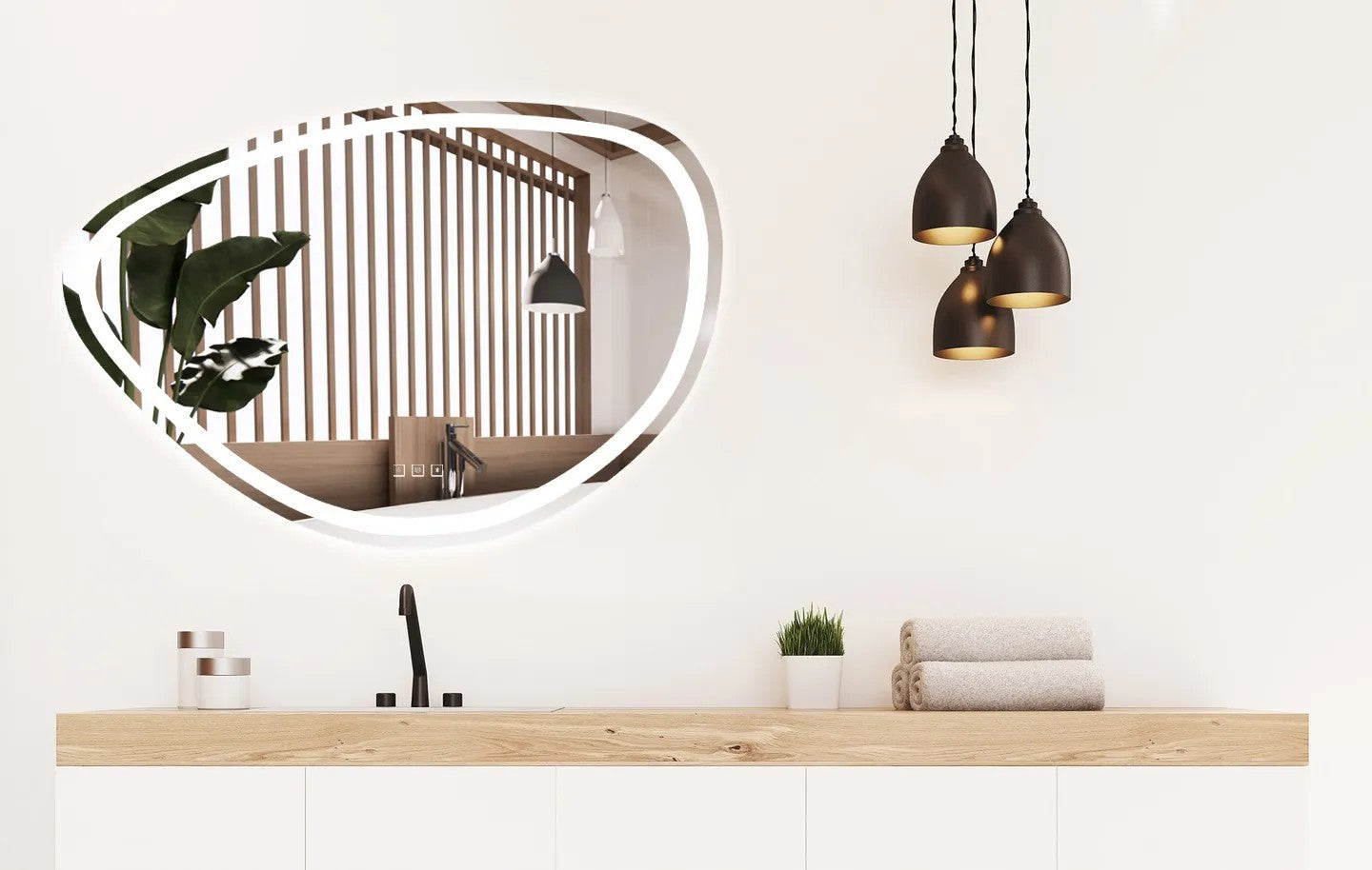 Spiegel LED 70x100cm FOG  8