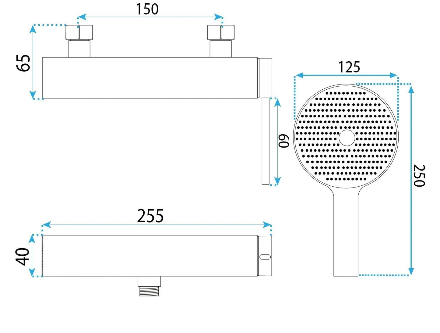 Duscharmatur REA Rivo Brush Nickel  8