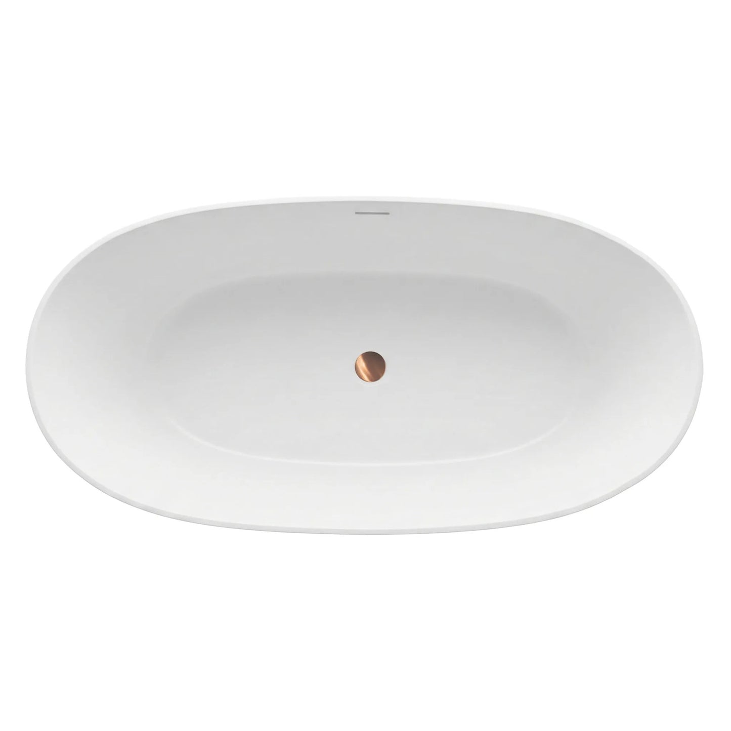 Freistehende Acrylbadewanne ROMA  170 Gebürstete Gold Stöpselabdeckung 8