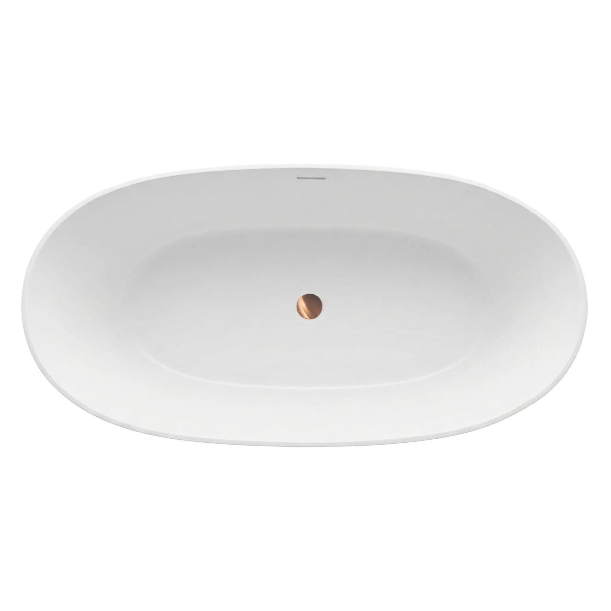 Freistehende Acrylbadewanne ROMA  170 Gebürstete Gold Stöpselabdeckung 8