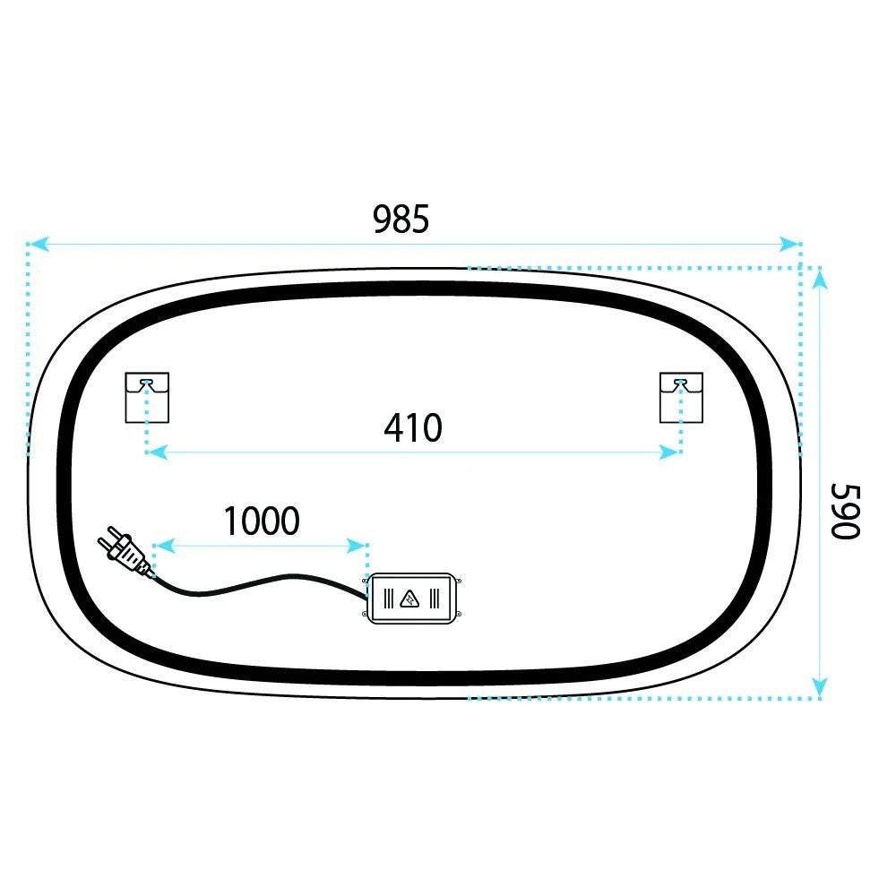 Spiegel LED 100x60cm TOP-4  8