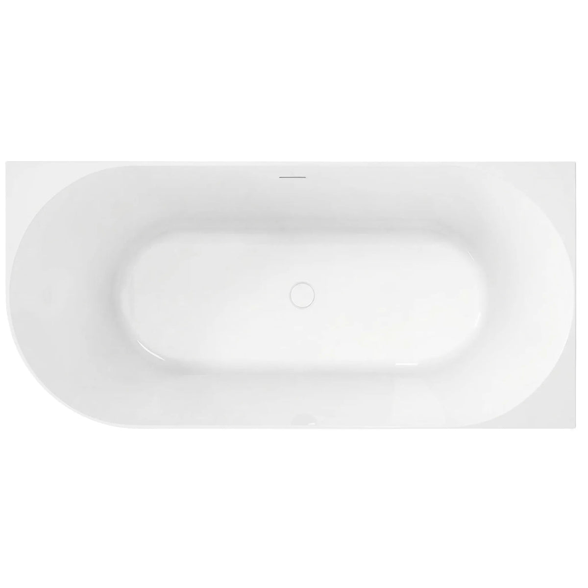 Eckbadewanne Aus Acryl REA Bellanto Slim 150 Right Weiße Stöpselabdeckung 8
