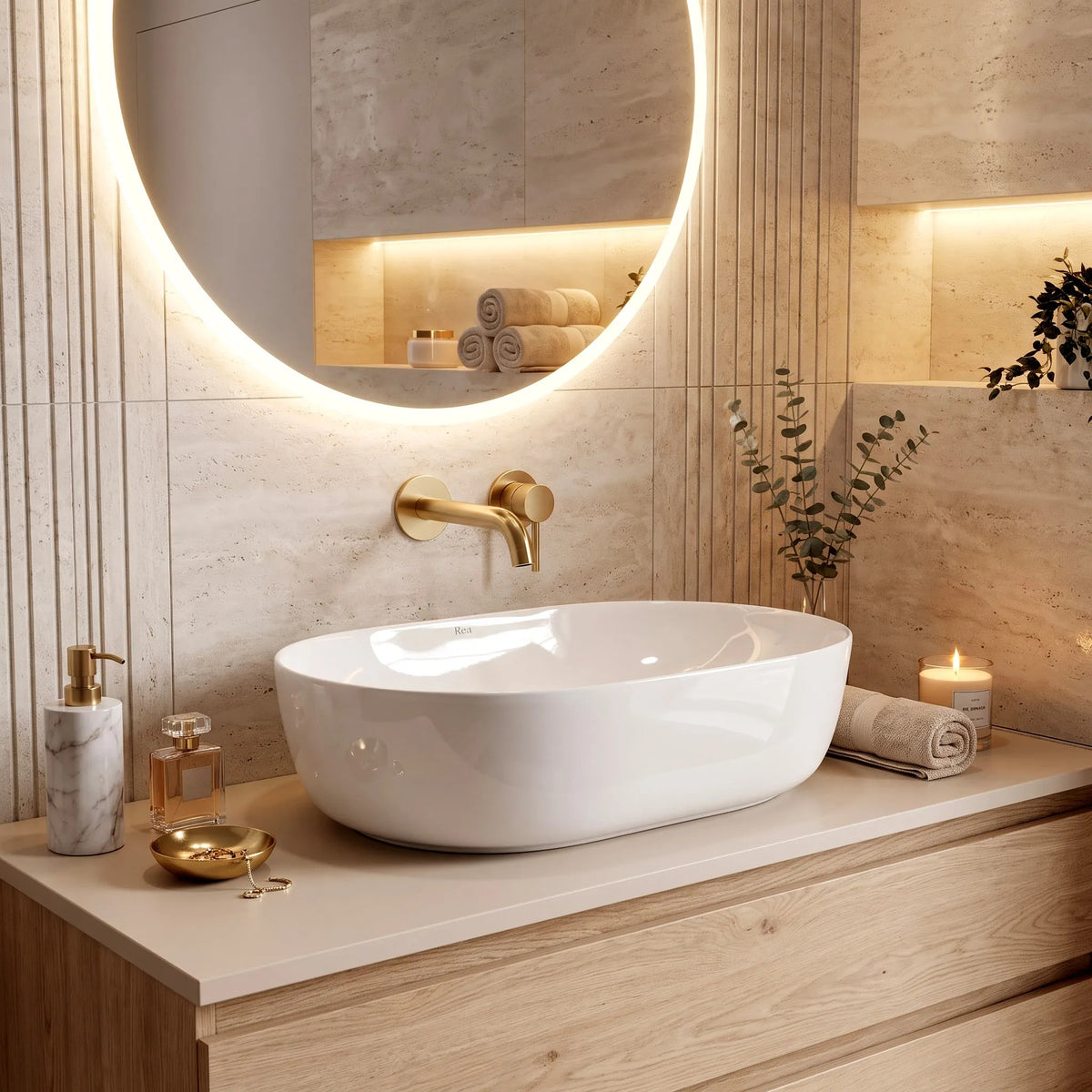 Aufsatzwaschbecken CLEO 50 White – REA 8