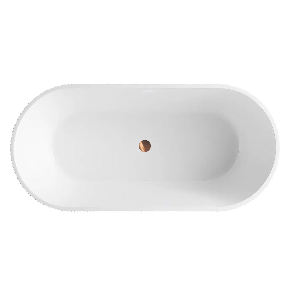 Freistehende Acrylbadewanne OFELIA 170 Schwarze Stöpselabdeckung 8