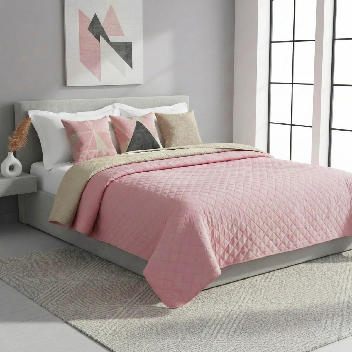 Tagesdecke Inez Beige-pink 220x240 8