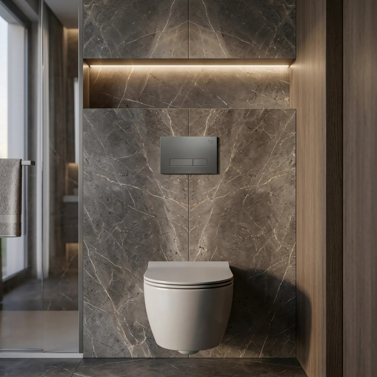 Unterputz-WC-Gestell Set Slim 024N Mit Titan HD Drückerplatte 8