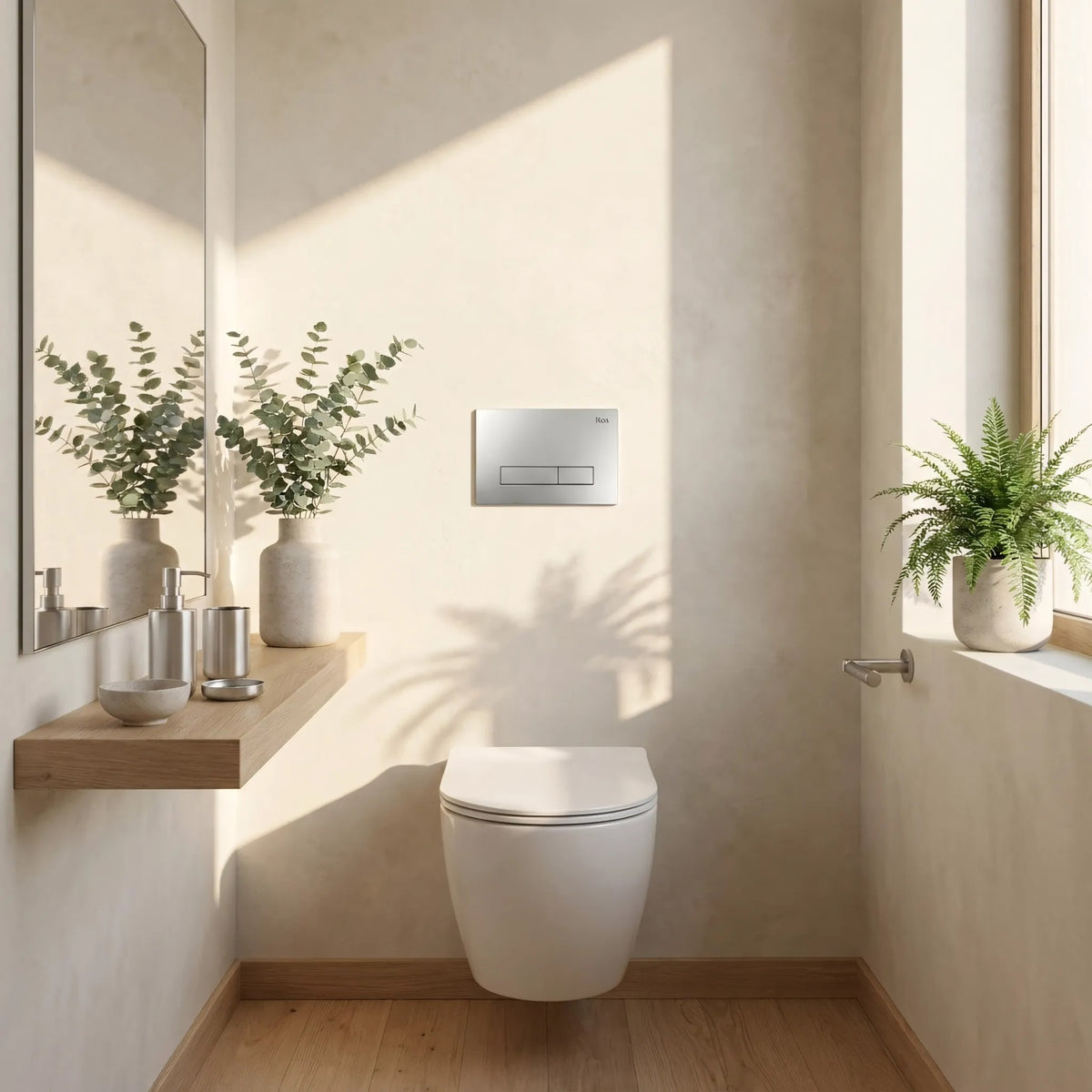 Unterputz-WC-Gestell Set Slim 024N Mit Satin HD Drückerplatte 8