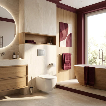 Unterputz-WC-Gestell Set Slim 024N Mit Satin J Drückerplatte 8