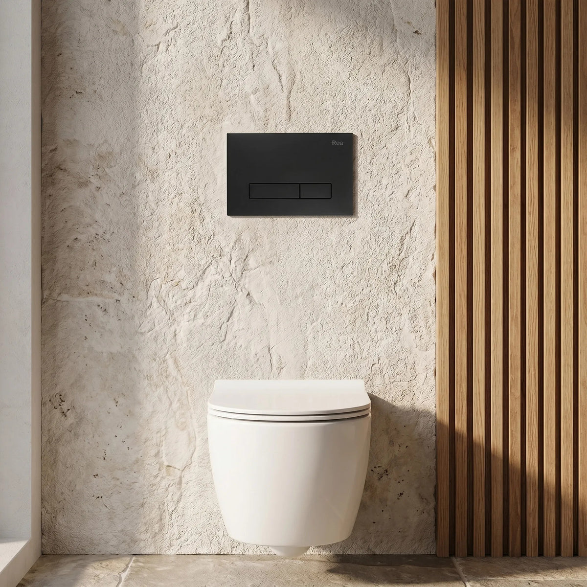 Unterputz-WC-Gestell Set Slim 024N Mit Black HD Drückerplatte 8