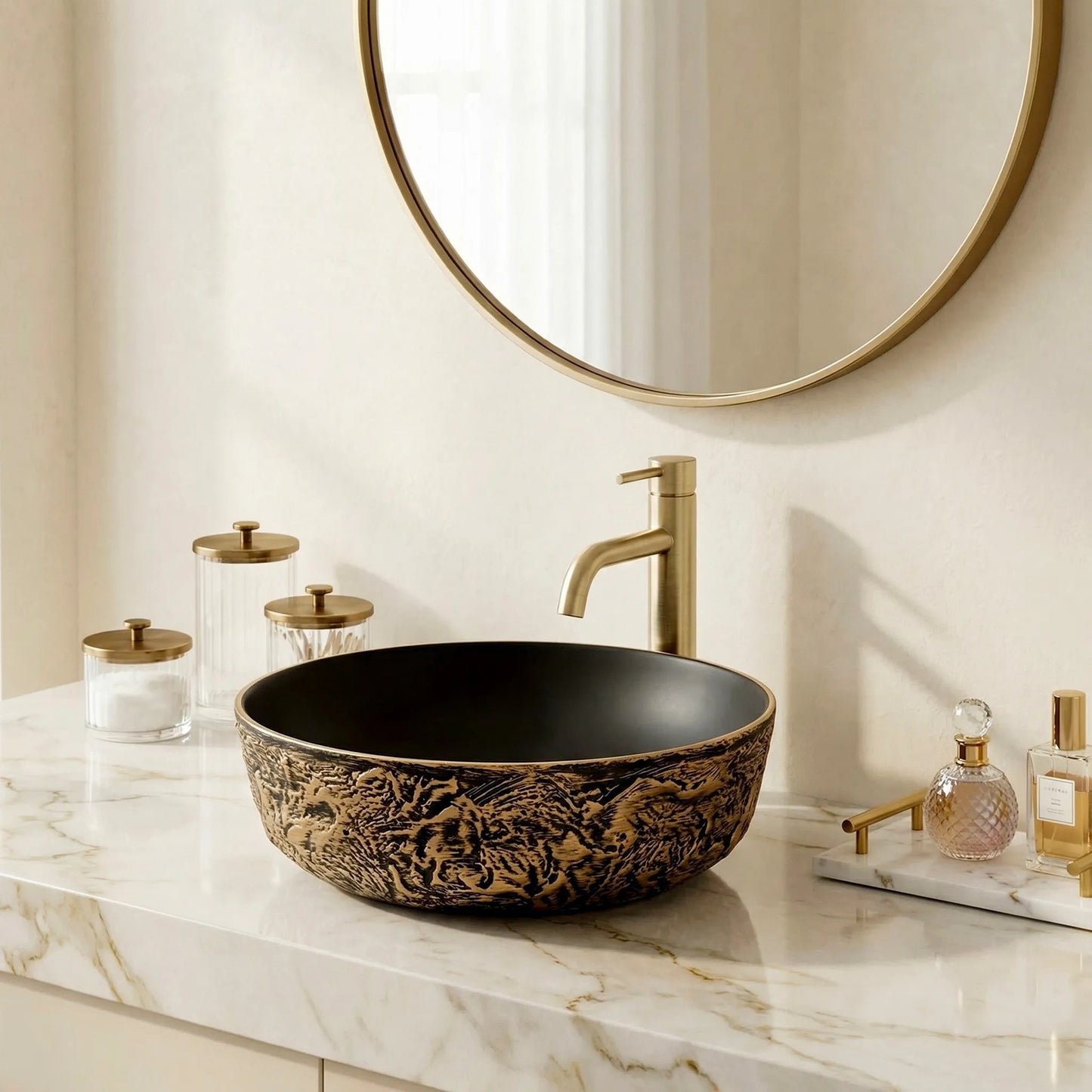 Aufsatzwaschbecken Rea Babilon Gold  8