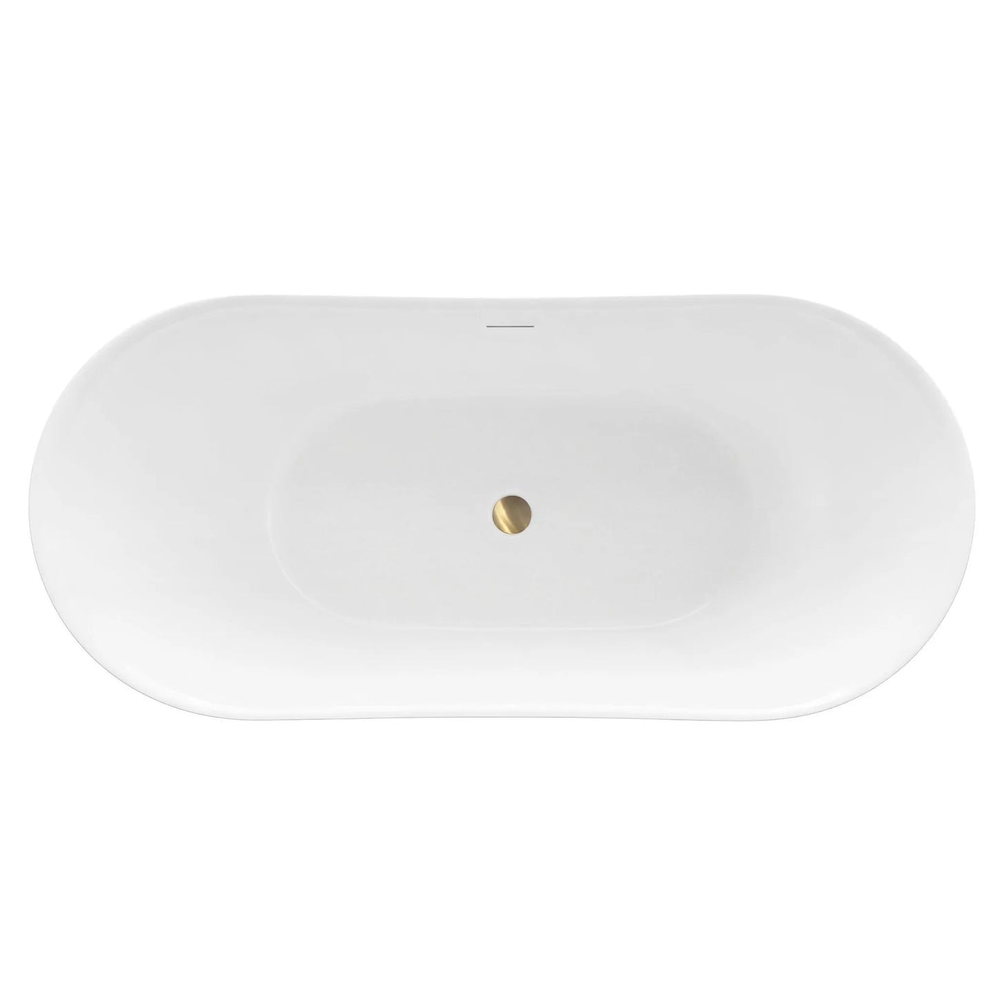 Freistehende Badewanne Rea Ferrano Slim 160 Schwarze Stöpselabdeckung 8