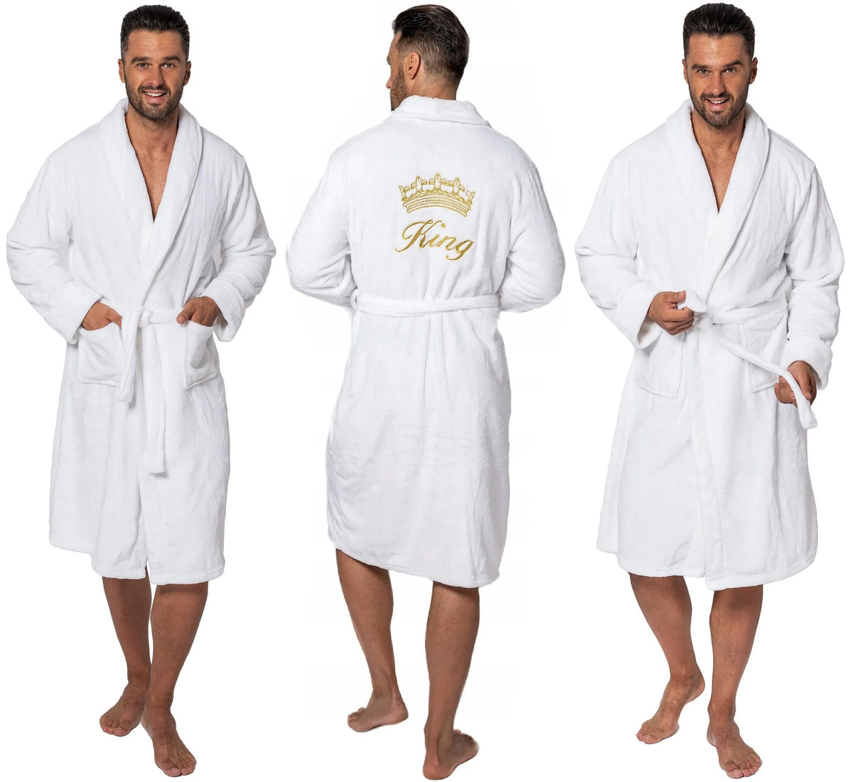 Schlafrock MEN King White Collar S/M 8