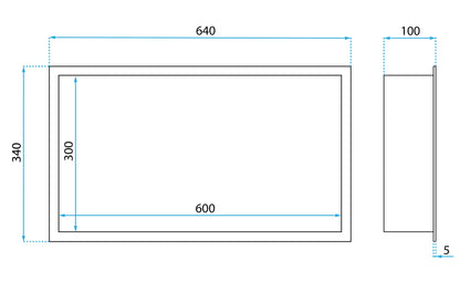LED-Badezimmer-Wandnische 30x60 Titan 8