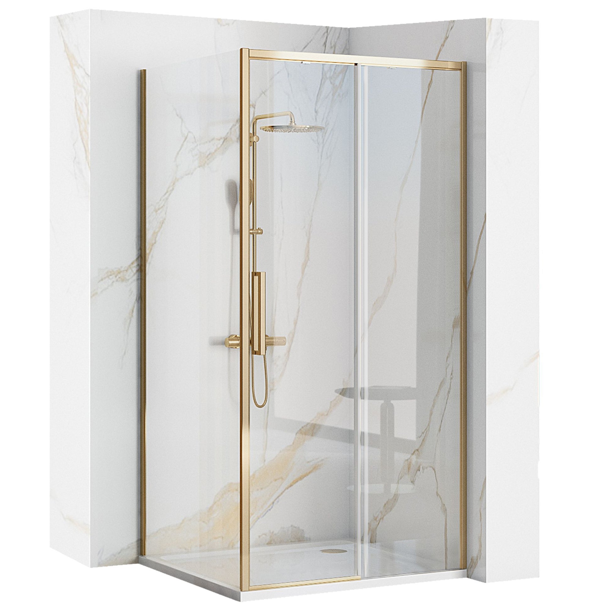 Duschkabine Rapid Slide Gold 110 x 90 1
