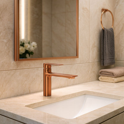 Waschbeckenarmatur REA Storm COPPER BRUSH Low  2