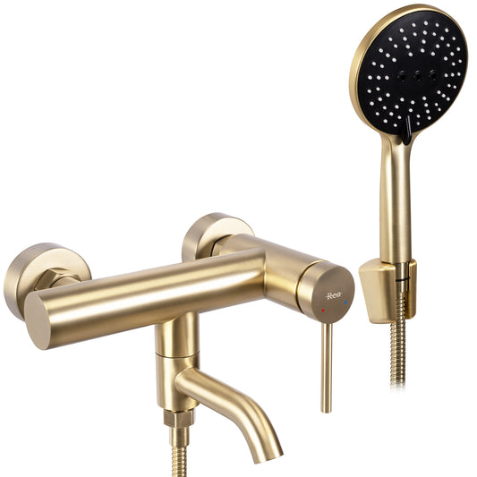 Wannenarmatur REA Clif Brush Gold  1