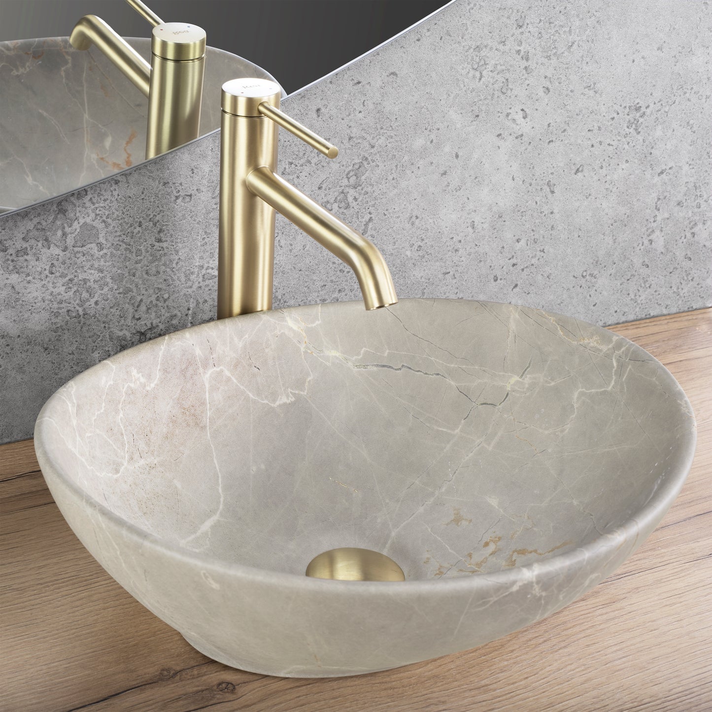 Aufsatzwaschbecken Rea Sofia Beige Matt  2