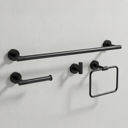 Badezimmer-accessoire-set Grid Black 4-teilig  1