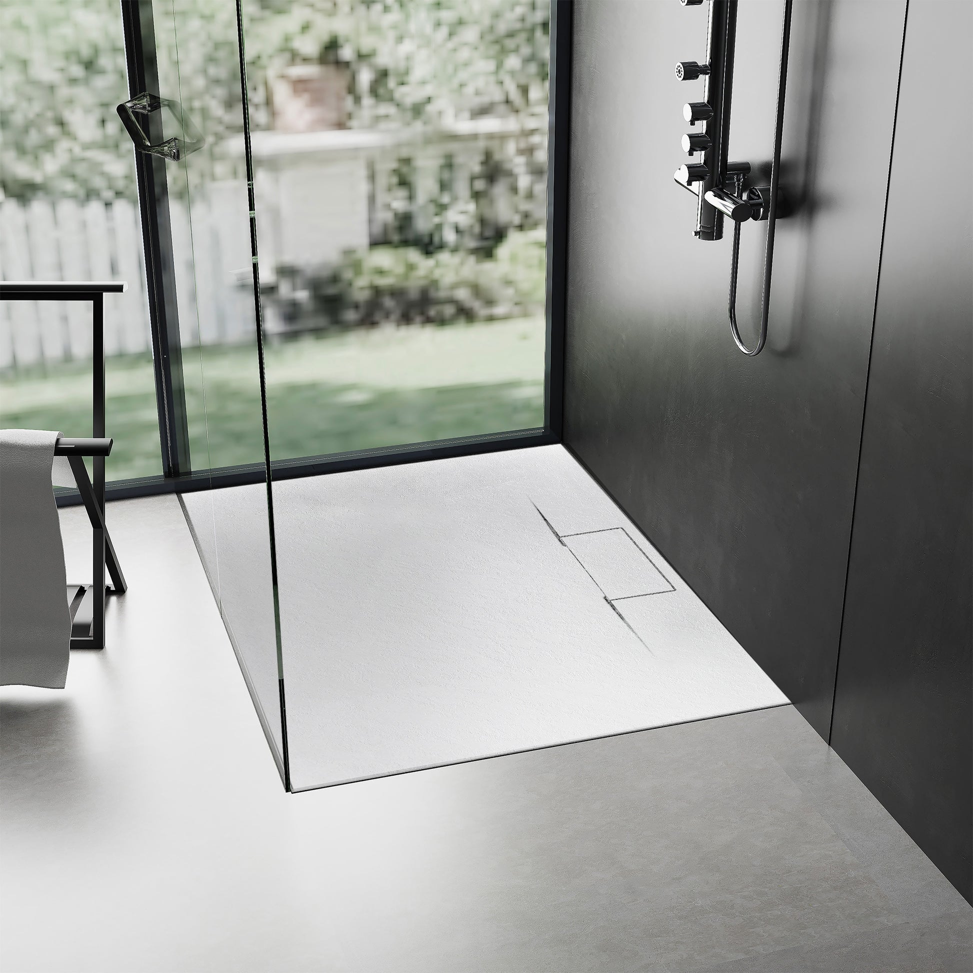 Duschtasse Bazalt Long White 80x120  3