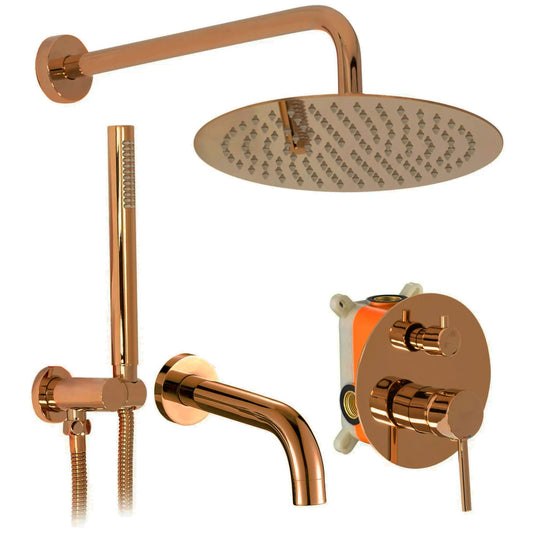 Unterputz Wannen-/Duschset Lungo Copper  + BOX  1