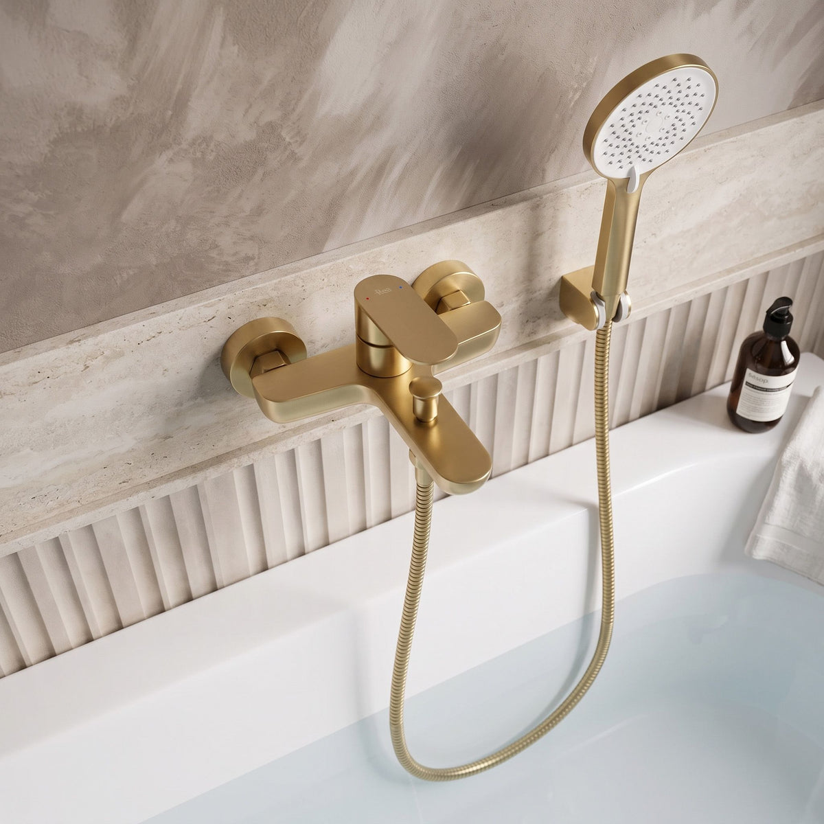 Wannenarmatur REA Logan Brush Gold 5