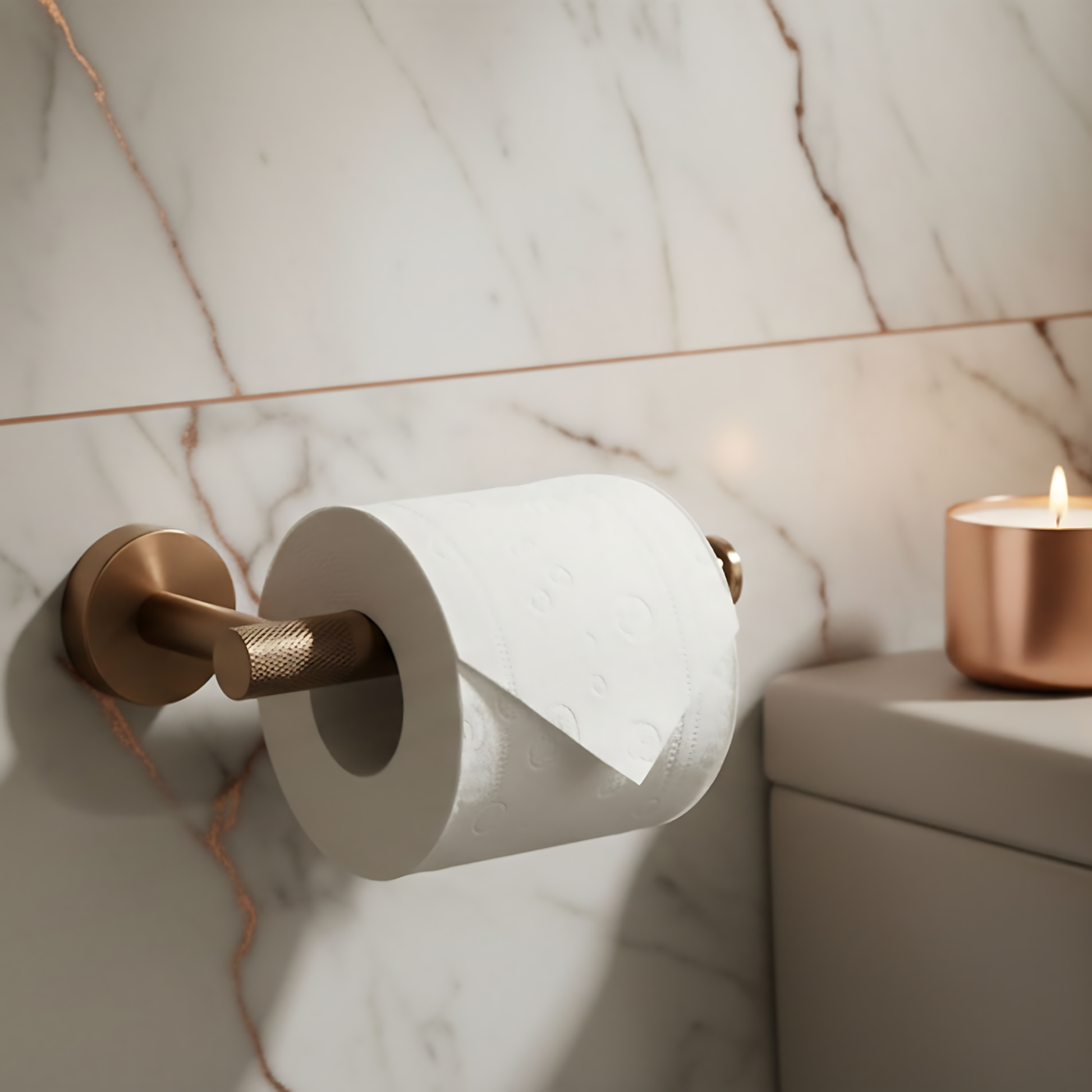 Badezimmer-accessoire-set Grid Brush Copper 4-teilig  4