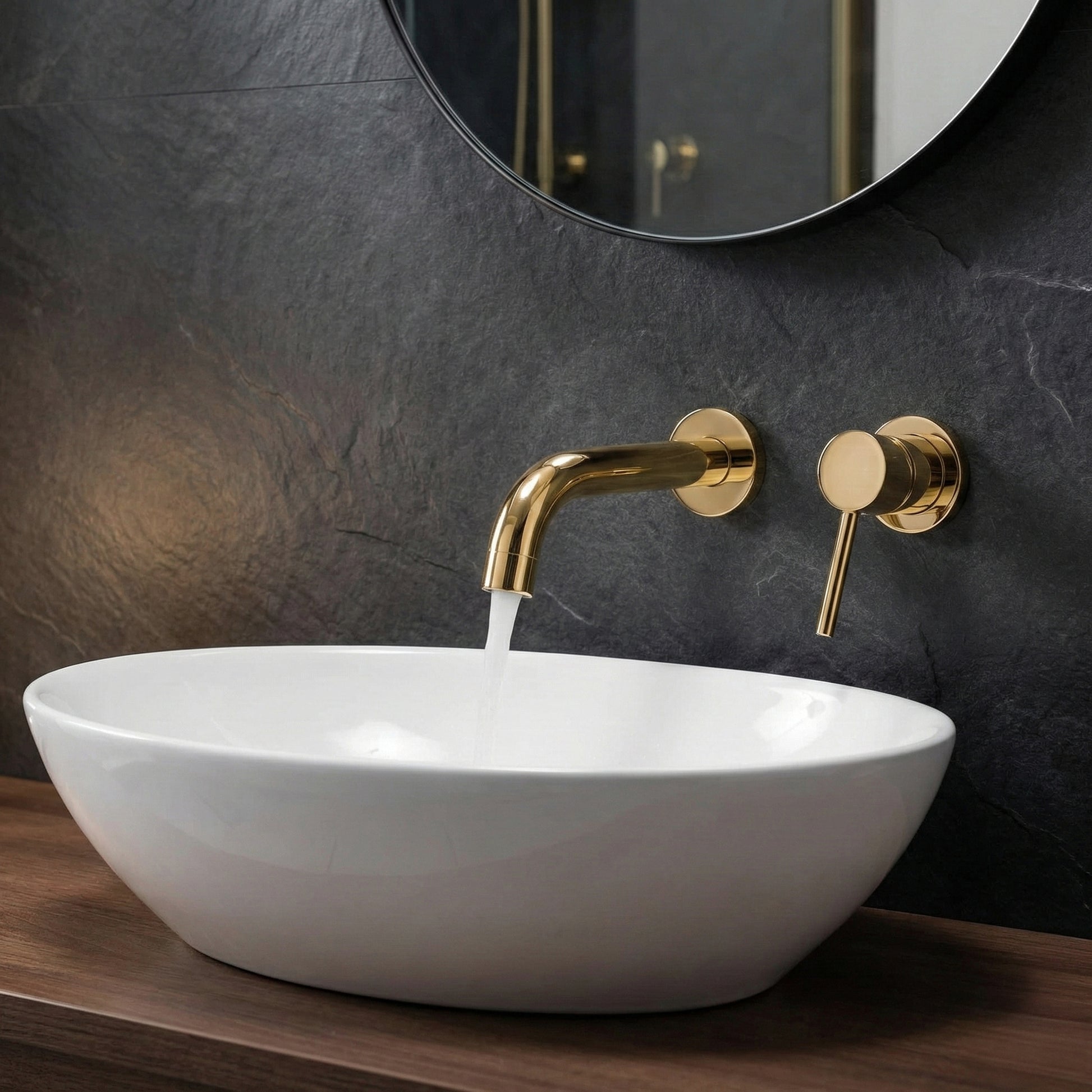 Auslauf für Unterputzarmatur Rea Lungo 20 cm Gold  3