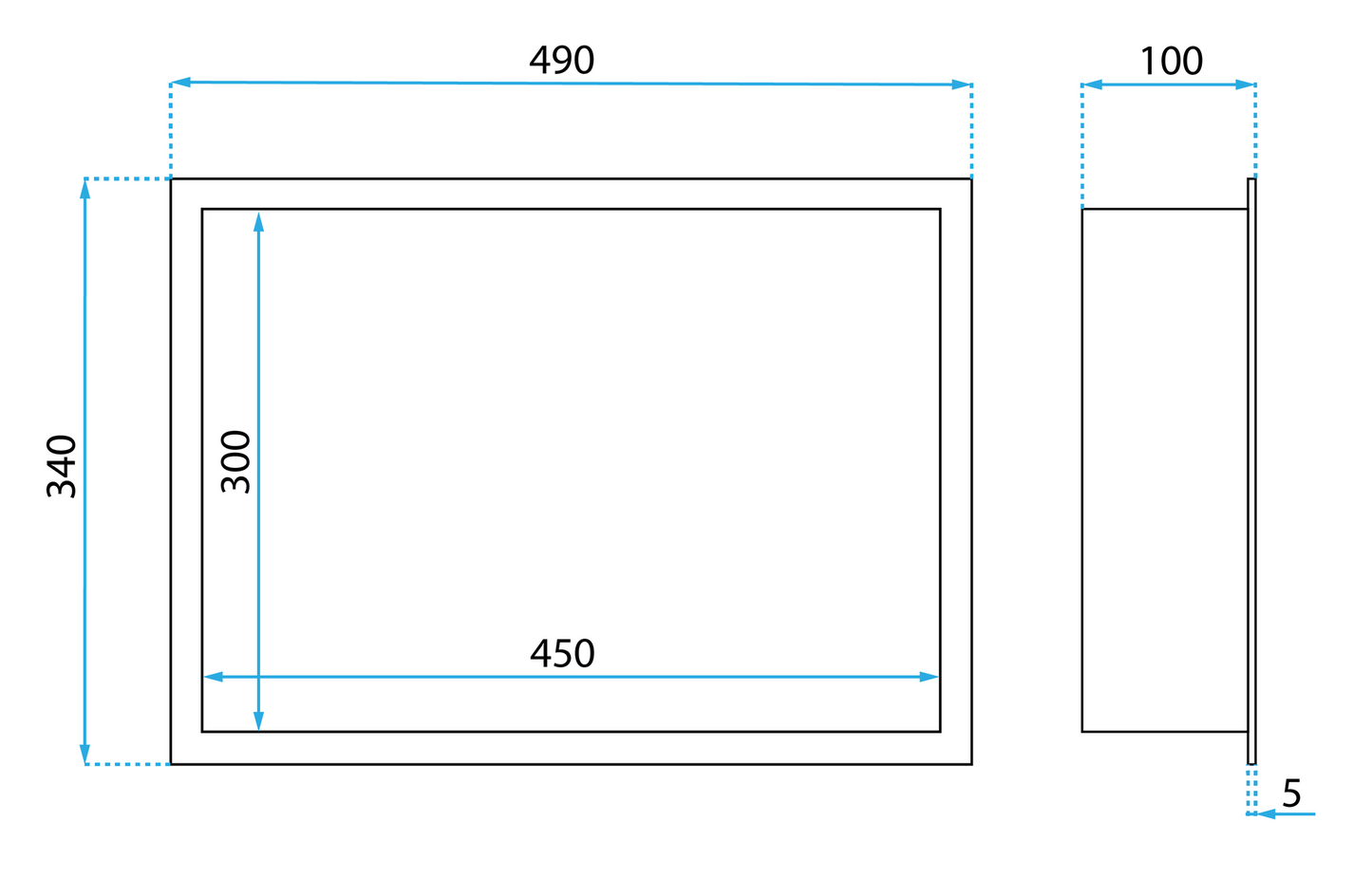 Bathroom Shelf 30x45 Steel Brush  8