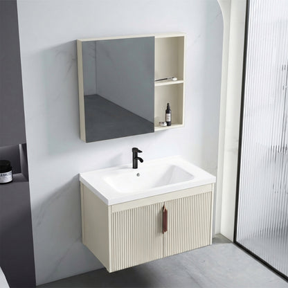 Badezimmermöbel-Set mit Waschbecken Astor 60 cm Beige  2
