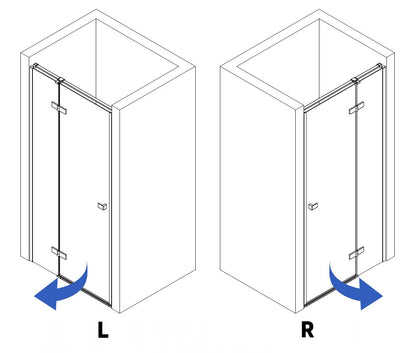Duschtür Rea Atlas 100 Chrome linke 5