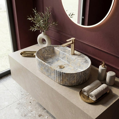 Aufsatzwaschbecken Rea Marcela 60 Ruststone  2