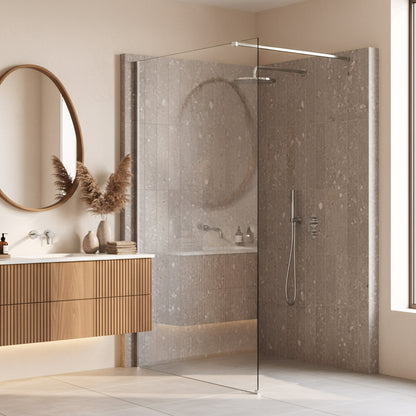 Duschwand Rea Flexi Transparent / Chrome 90  2