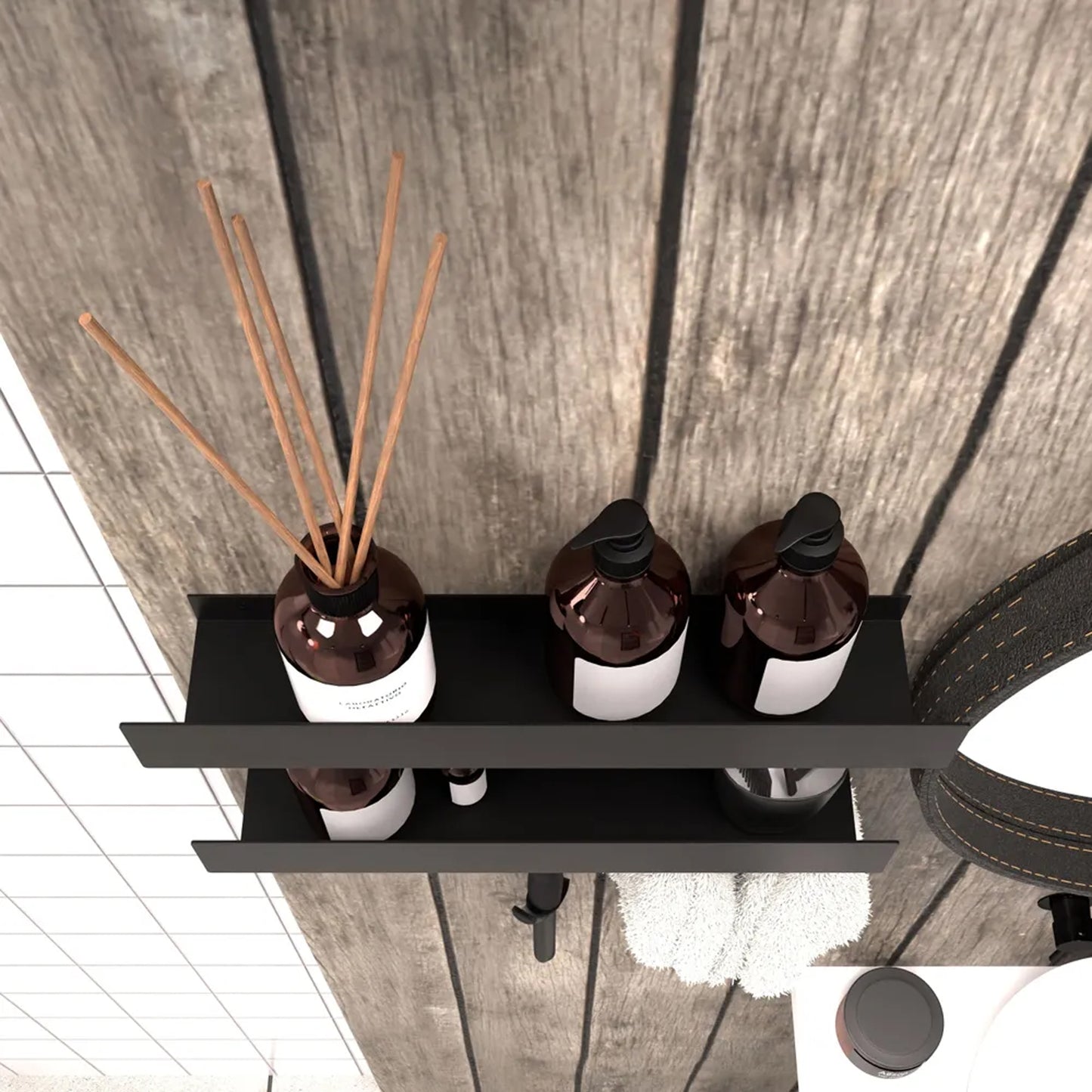 Badezimmerregal Sf04 60cm Black Matt  8