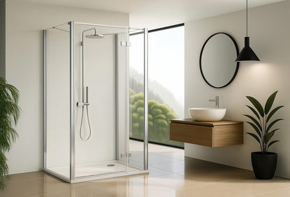 Duschkabine Rea Atlas 100x100 Chrome linke 2