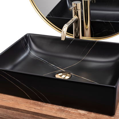 Aufsatzwaschbecken REA Inga Black Marble Mat  7