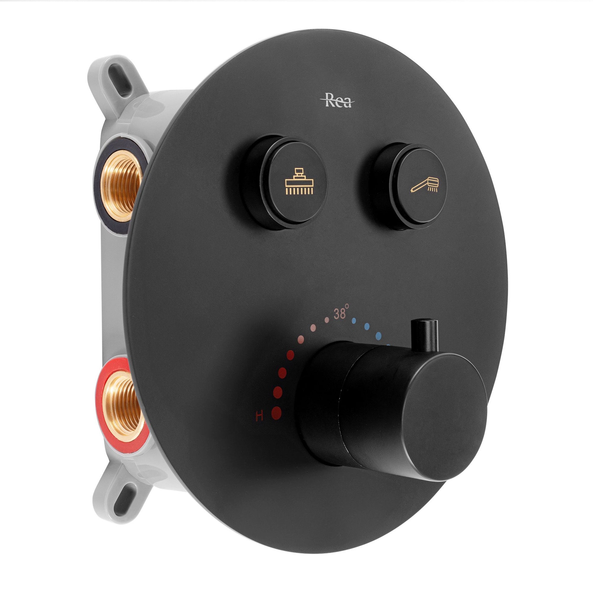 Unterputz Duschgarnitur Rea LUNGO Black Matt BOX  2